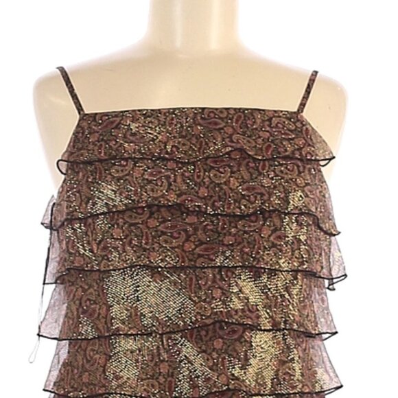 Adrianna Paisley metallic silk Cocktail Dr… - Picture 2 of 8